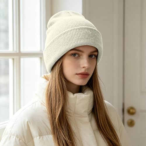 Image of ZOORON 1&2 Pack Beanie for Men Women Slouchy Beanie Hats Winter Knit Caps Soft Ski Hat Unisex