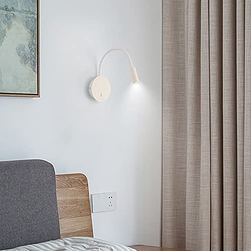 Foco de pared interior de 3W con interruptor y lámpara de cuello de cisne 5