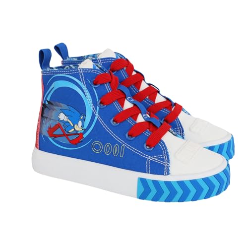 Sonic The Hedgehog Boys Running Sneakers Shoes Sizes 11-4 (Blue, US Footwear Size System, Big Kid, Numeric, Medium, 1)