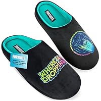 Fortnite Slippers for Boys, US Size 1-9, Fuzzy Non Slip House Shoes, Indoor Kids Slippers, Gamer Gifts for Boys