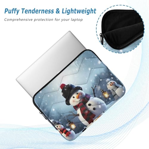 Funda para portátil 13-14 pulgadas impermeable con diseño de muñeco de nieve miniatura 5