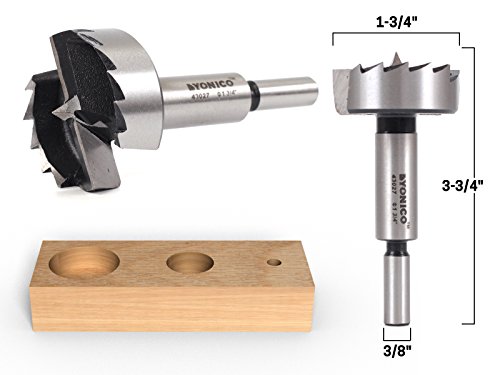 Yonico 43027S 1-3/4-Inch Diameter Steel Forstner Drill Bit 3/8-Inch Shank - Image 2