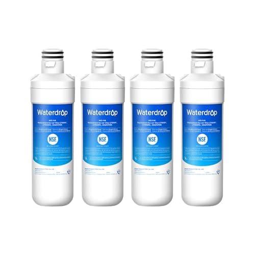 Waterdrop LT1000PC ADQ747935 MDJ64844601 Refrigerator Water Filter, Reduce chlorine, bad taste and odor, Replacement for LG® LT1000P®, ADQ74793501,