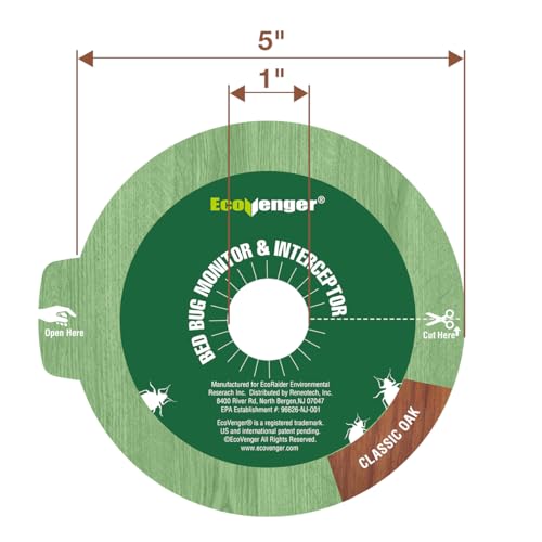 EcoVenger Monitor e interceptor de percevejos de cama super cola 48 quilates, cor discreta de carval