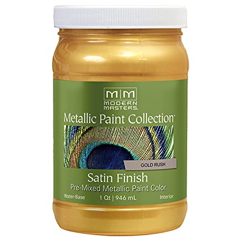 1 qt Modern Masters ME658 Gold Rush Metallic Paint Collection Water-Based Decorative Metallic Paint Pack of 1 1 qt Modern Masters ME658 Gold Rush Metallic Paint Collection Water-Based Decorative Metallic Paint Pack of 1