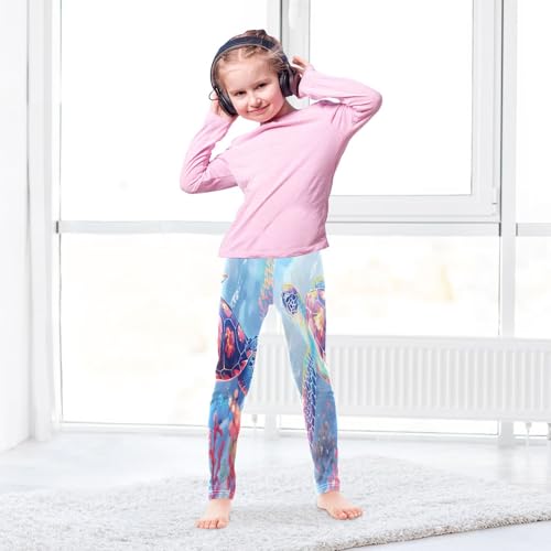 Toddler Girls Leggings Printed Yoga Pants Leggings Marine Turtle Coral for Kids4