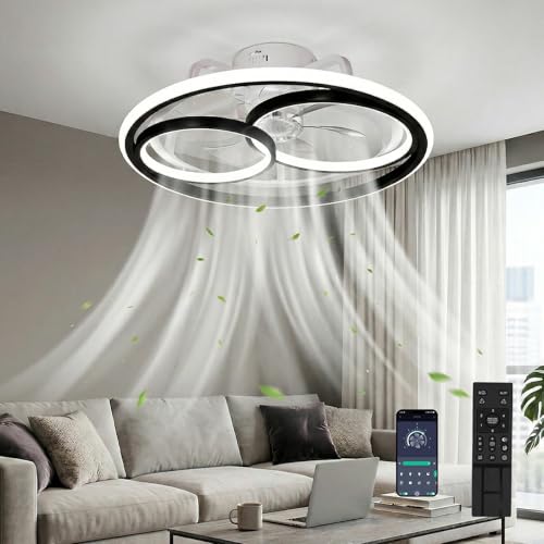 Ventilateur de plafond avec éclairage LED dimmable 6 vitesses silencieux