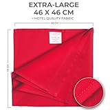 LivinEase Cotton Cloth Napkins Set of 12-100% Cotton 46 x 46 cm Reusable Christmas Red Dinner Napkins - Heavy Weight Hotel Quality Pure Fabric - Ideal for Xmas Dinner & Events (Red) - Image 2