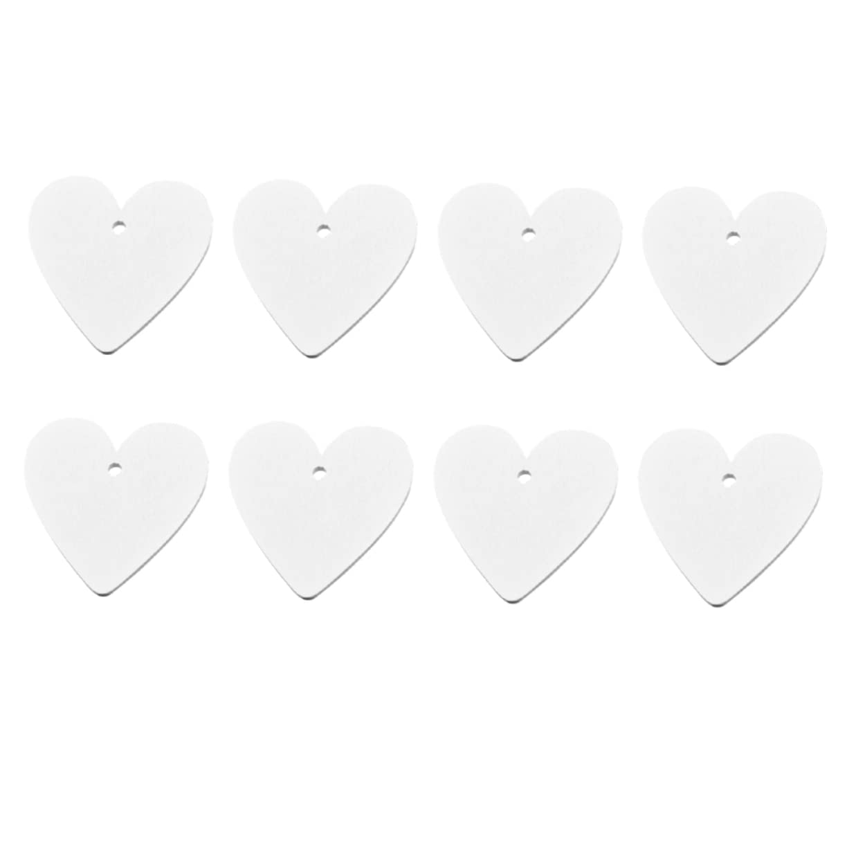 Etiquetas de corazón Cabilock de madera blanca para decoración de bodas x30