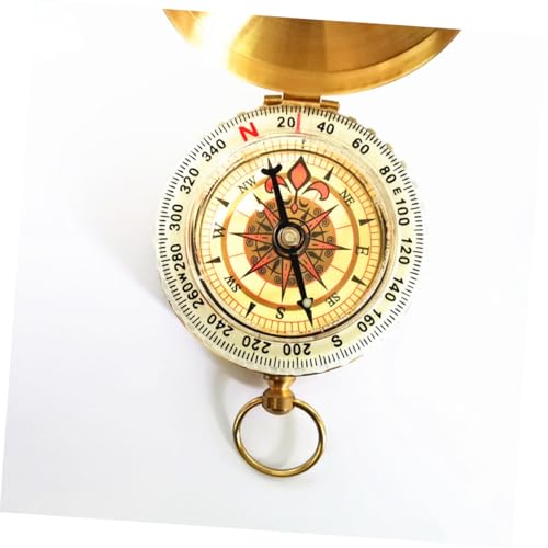 Brújula de bolsillo vintage de latón para camping miniatura 6