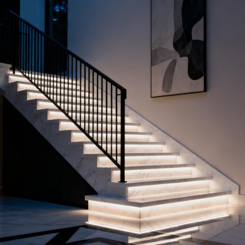 Image of BTF-LIGHTING 3mm Width Ultra Thin FCOB COB LED Strip,UL Listed Natural White 4000K Super Narrow Uniform Light,16.4FT DC12V CRI90+ LED Tape Light for Home Indoor DIY Lighting(No Adapter or Controller)