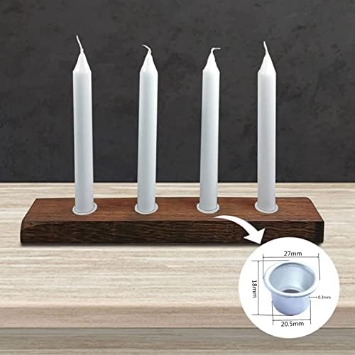 DKDDSSS 35PCS Candle Holders Aluminium Mini Candle Stick Holder Candlestick Holders Metal Candle Cup fro DIY Candle Making, Home Decor, Weddings, Parties and Table Settings