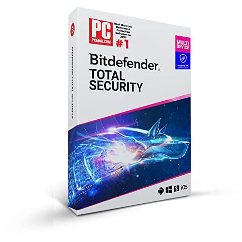 Bitdefender Total Security & unlimitiertes VPN 2021- 10 Geräte | 1 Jahr Abonnement | PC/Mac | Aktivierungscode per Post