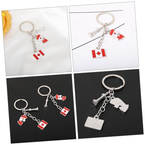 Drapeau du Canada porte-clés et cordon de fête pour décoration