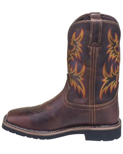Justin Driller 11" Waterproof Work Boot for Men's - Stampede Collection - Full Grain Leather, Rubber Outsole3