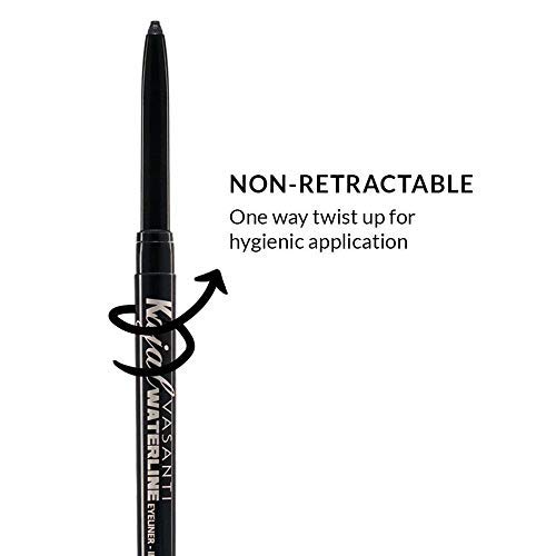 Vasanti Kajal Waterline Eyeliner Pencil - Long-Lasting, Waterproof, Smudge-Proof, Safe For Sensitive Eyes, Waterline Eye Liner - Opthalmologist Approved And Tested (Slate Grey) #TOP1