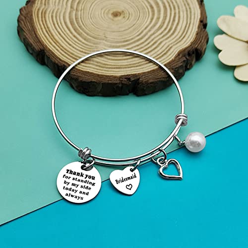 Bridesmaid Gifts From Bride Bridesmaid Adjustable Bracelet Maid of Honor Bangle Wedding Gift for Best Friends Sister Thank You Gift Bridesmaids Gifts Matron of Honor Jewelry Bridesmaid Proposal Gift4