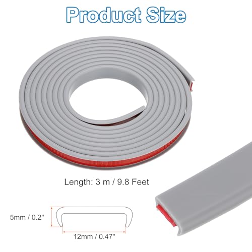 Banda de borde TPE autoadhesiva, protector flexible de bordes de muebles 1/2" 3