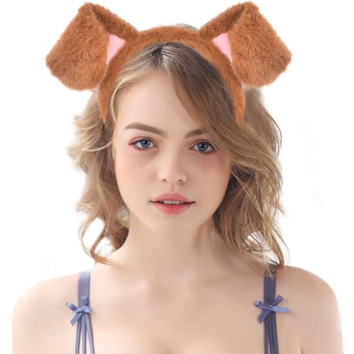 Plush Puppy Dog Ears Headband-Halloween Christmas Festival Theme Party Animal Cosplay Costume Headbands