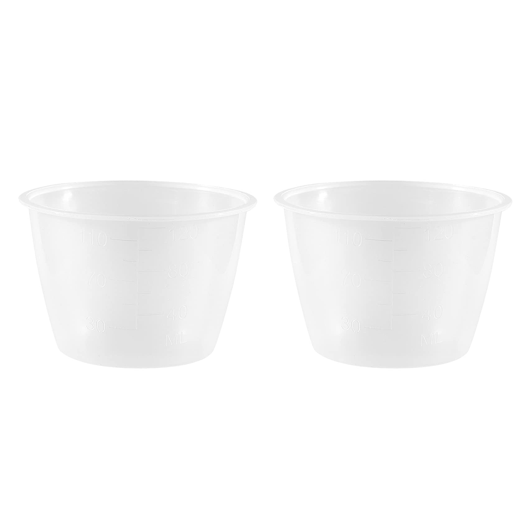 Kqcibz Plastic 120ml Electric Cooker Rice Measuring Cup 2pcs Clear White