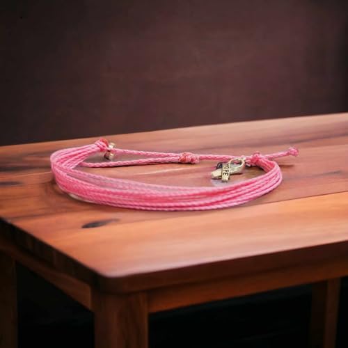 Breast Cancer Awareness Bracelet | In Support of Loved Ones Battling Cancer | Fund Raising | Gift for her | Gift for him | Non-braided.4