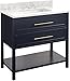 Signature Hardware 941267-8 Robertson 36" Single Vanity Set with Mahogany Cabinet, Vanity Top, and Rectangular Undermount Sink - 8" Faucet Holes