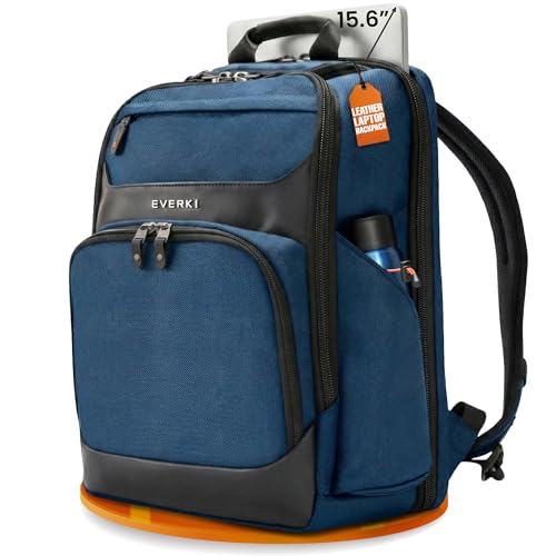 Image of EVERKI Onyx Premium Business Executive Laptop Backpack, Ballistic Nylon and Leather, Travel Friendly