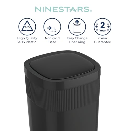 Caneca de basura rectangular con sensor táctil 13 gal miniatura 6