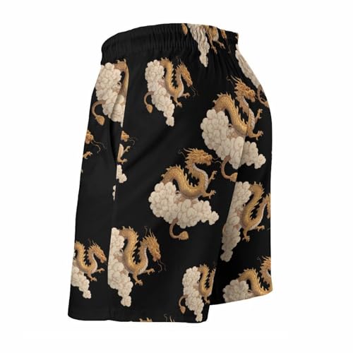 Cartoon Dragon Mens Swim Trunks Quick Dry Board Shorts Beach Swimwear Bathing Suits4