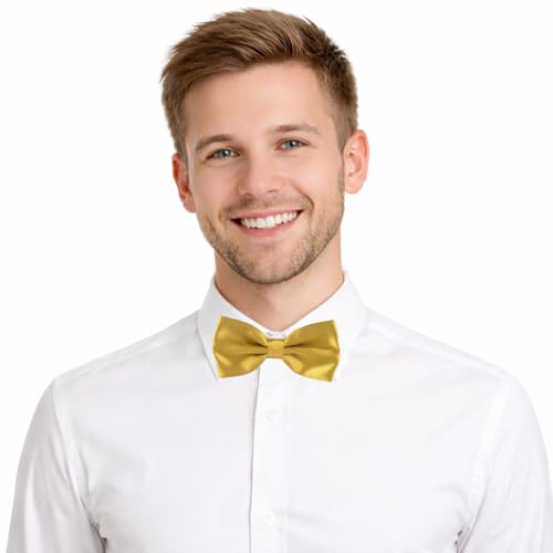 Image of Mens Classic Solid colour Bowtie 6pcs /12pcs Combo Pre-tied Satin polyester Formal tuxedo Bow tie Set For Boy Women and Men & Adjustable Length