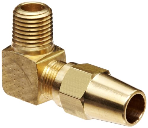 Image of EATON Weatherhead 1369X6 Air Brake Tubing, 90 Degree Elbow, Male Elbow to Male Pipe Thread, 3 /8 inch Tube OD, 1 /4 inch Male Pipe Thread