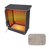 THANKO 消臭マット付き6面大型パネルヒーター PNLH25HBK グレー パネルヒーター デスク下 足元ヒーター 温度調整 転倒センサー 自動電源オフ 省エネ タイマー コンパクト 折りたたみ 足冷え