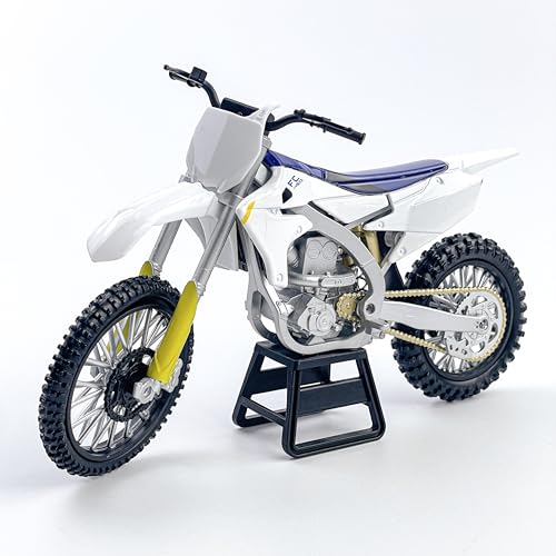 Modelo Motocicleta de Motocross 1:12 Blanco