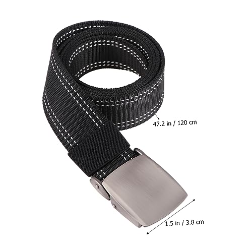 VALICLUD Canvas Waist Belt Belt for Weight Lifting Boys Police Gear Plastic Buckle4