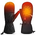 SNOW DEER Heated Mittens for Men and Women, 7.4V Rechargeable Electric Gloves with Touchscreen, Thermal Hand Warmers for Skiing, Hiking & Winter Outdoor Sports(XL)