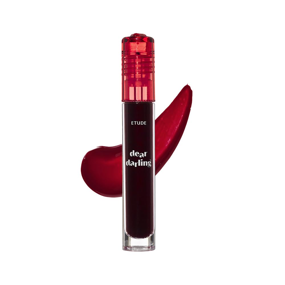 ETUDE Dear Darling Water Gel Tint for Lips, Eyes & Cheeks| Moisturising Lip Gloss| Non-sticky, Long Lasting, Waterproof, Smudgeproof|Korean Lip Tint| RD302-Dracula Red- 5g-picture-16