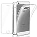 Produktbild Leathlux iPhone 5/ 5S/ SE Hülle + Panzerglas, iPhone 5S Durchsichtig Case Transparent Silikon TPU Schutzhülle Premium 9H Gehärtetes Glas für Apple iPhone 5/ 5S/ SE