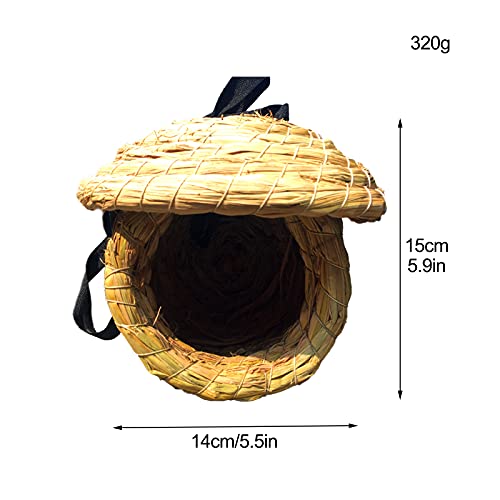 HJHIWE - Nido per uccelli in paglia ecologica, per...