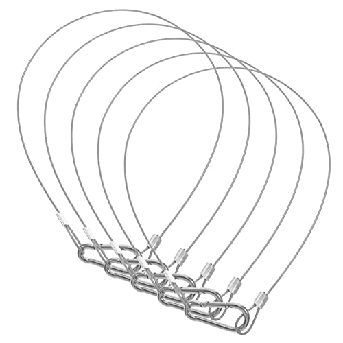 STOBAZA Cable Carabiner 4pcs Stainless Steel Cable Locks Braided Safety Ropes Heavy Duty for Purposes