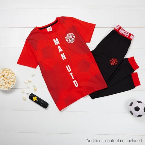 Manchester United F.C. Boys Loungewear Set, Comfy 2 Piece T-Shirt and Long Bottoms Set - Football Gift for Boys2