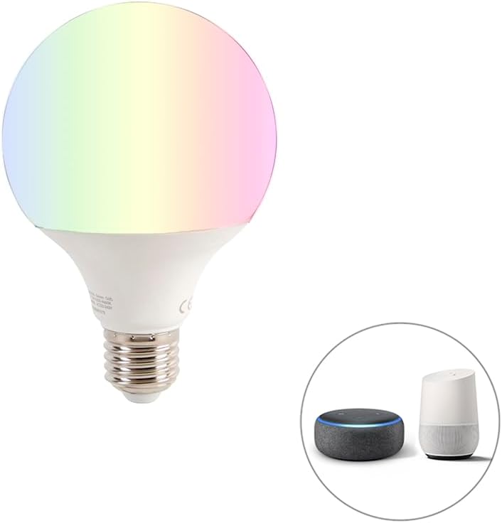 LUEDD Smart G95 E27 LED Lamp with Amazon Alexa and Google Home devices