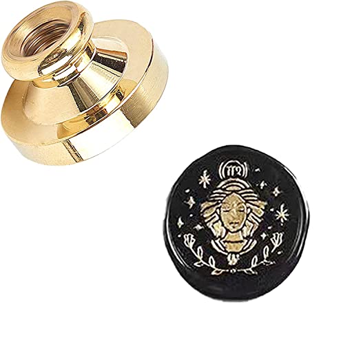 シーリングスタンプ 12星座 シーリングスタンプ ヘッド 洋式 結婚式 告白 招待状 メッセージカード 誕生日 封筒 装飾 DIY 印鑑 手芸用品 手紙 記念日 用 (乙女座)