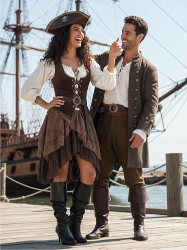 Medieval Pirate Boots for Women Halloween Renaissance Viking Victorian Boots Gothic Cosplay Costume Shoes2