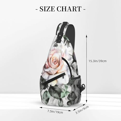 Morrales cruzados para pecho para mujer y hombre blanco floral miniatura 3