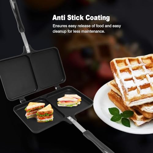 Sartén para sándwich doble de aluminio Socobeta 9,6x6,3 pulgadas 5