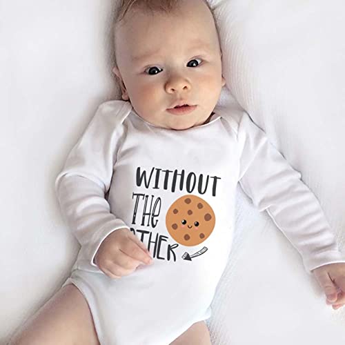 listery Funny Twin Outfits Bodysuits Clothes Boy Girl Twins Rompers 2 Pack Baby Matching Outfits For Newborn Infant3