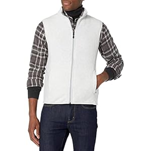 Amazon Essentials Men’s Full-Zip Polar Fleece Vest (Available in Big & Tall)