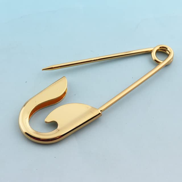 KENID 5Pcs 10cm Large Safety Pins, Rose Gold Jumboo Safety Pins Metal Shawl Pins Brooch Safety Pins DIY Garment