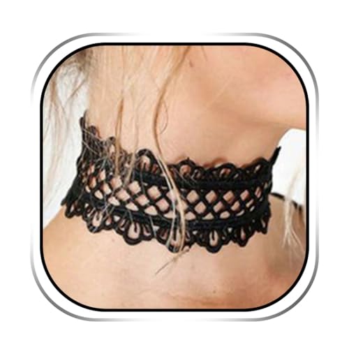 JAKAWIN Lace Choker Necklace Black Gothic Chokers for Women