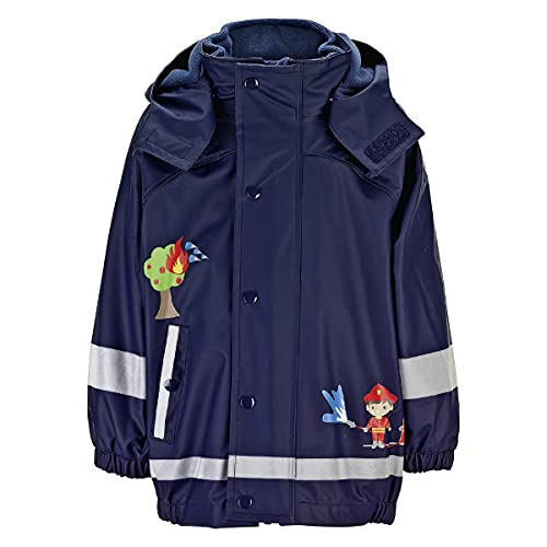 Sterntaler Unisex Baby Regenjacke mit Innenjacke Rain Jacket, Marine, 110